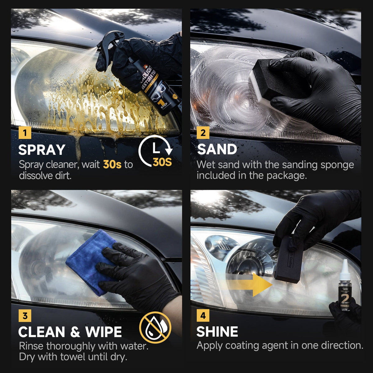 Toretark Headlight Restoration Kit Bundles