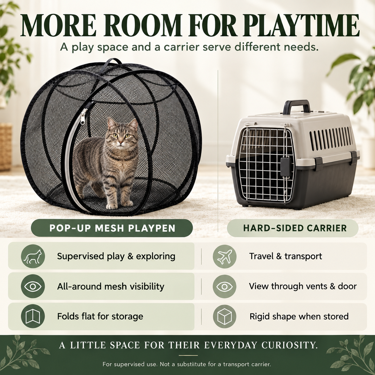 🔥 Today 50% Off!!!🐱360° Panoramic Pop-Up Rolling Cat Playpen Ball🐾