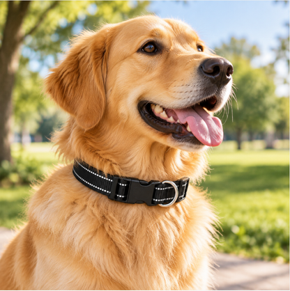 Reflective Dog Collar – Adjustable Safety Collar for Night Walks
