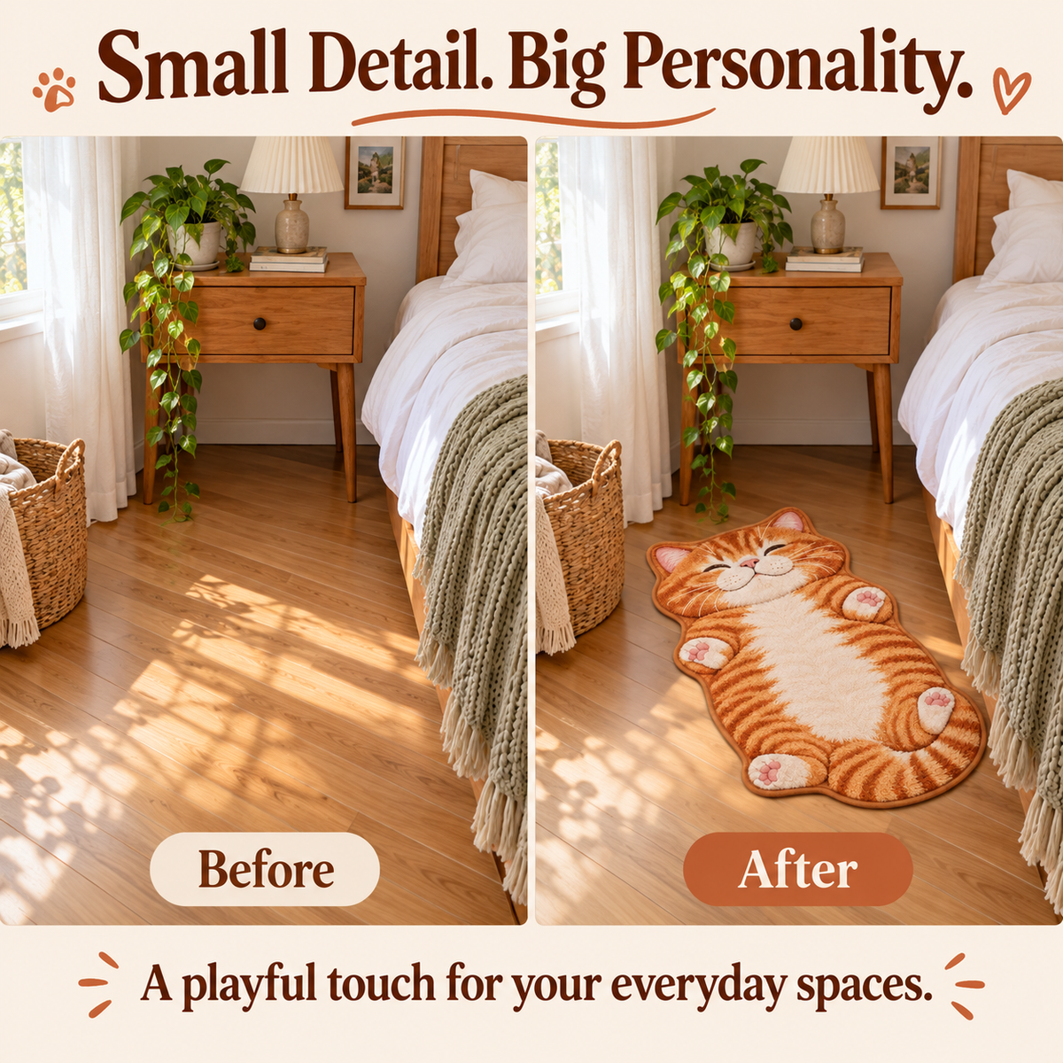 🐱Personalized Cat Shaped Carpet — Choose an exclusive carpet for your cat.