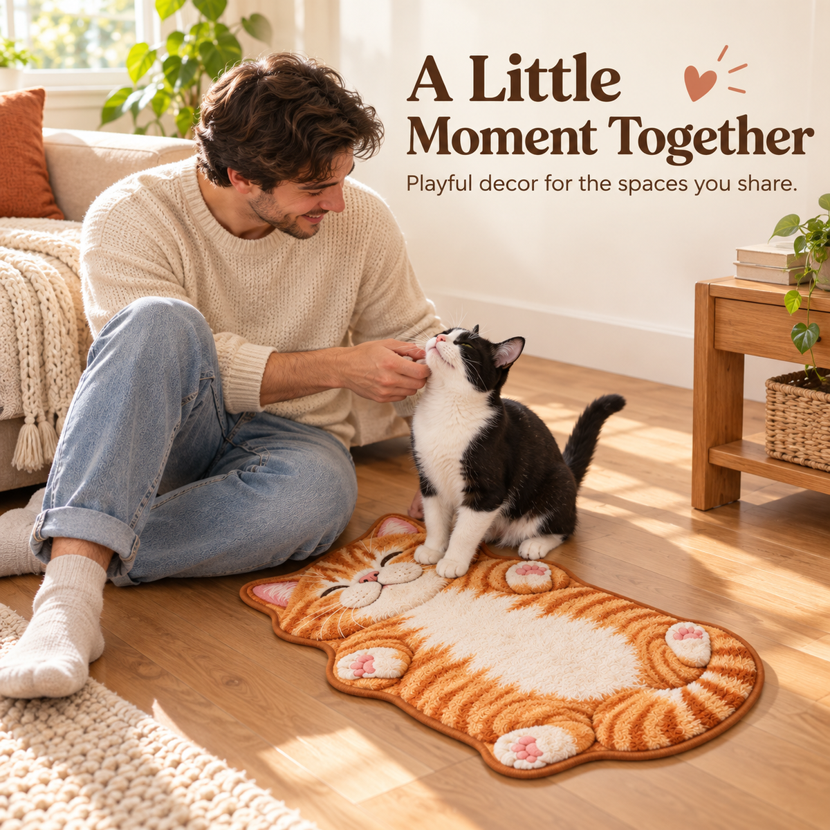 🐱Personalized Cat Shaped Carpet — Choose an exclusive carpet for your cat.
