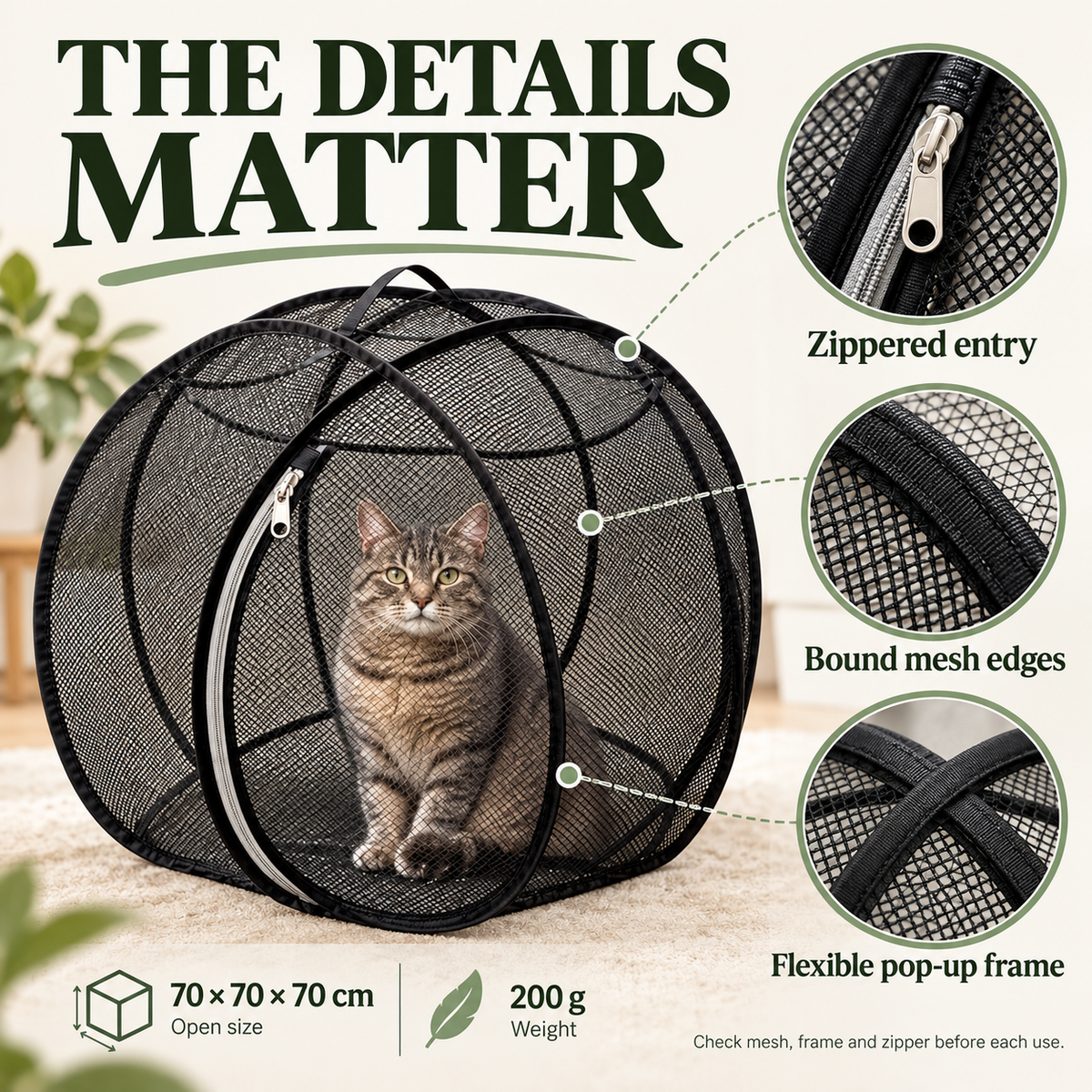 🔥 Today 50% Off!!!🐱360° Panoramic Pop-Up Rolling Cat Playpen Ball🐾