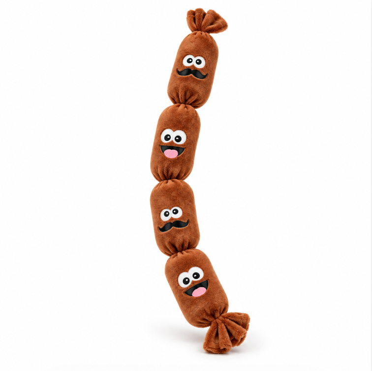 Squeaky Sausage Dog Toy – Interactive Plush Chew Toy for Tugging, Biting & Boredom Relief