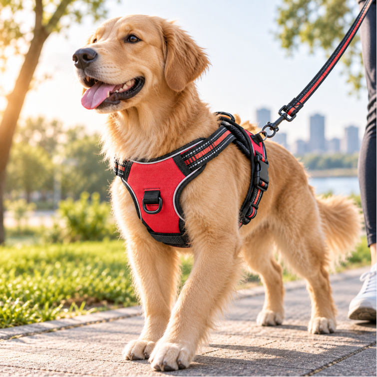 Reflective No-Pull Dog Harness Vest – Escape-Proof Adjustable Pet Chest Harness for Walking & Training