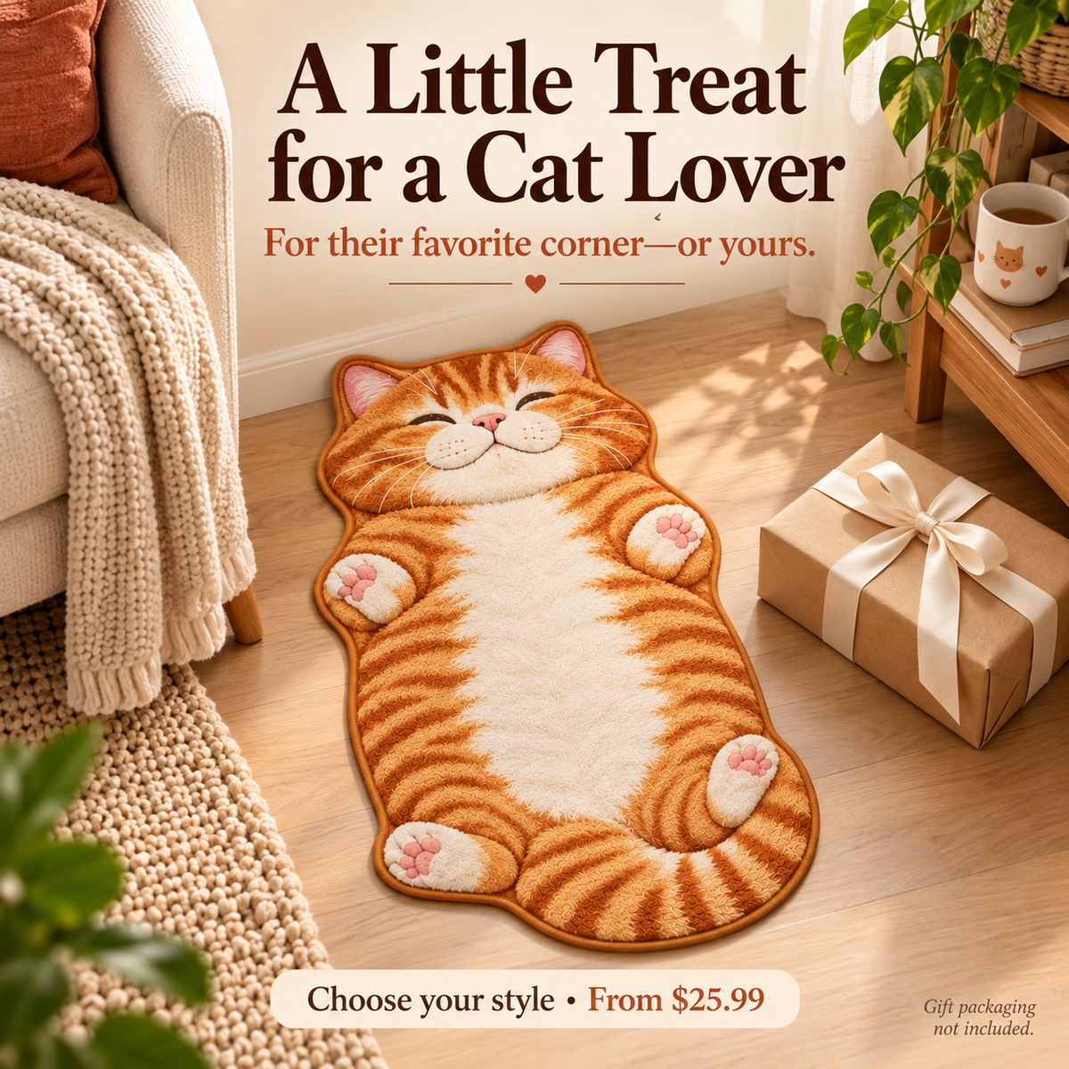 🐱Personalized Cat Shaped Carpet — Choose an exclusive carpet for your cat.