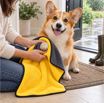 Microfiber Pet Drying Towel – Soft & Absorbent for Dogs and Cats