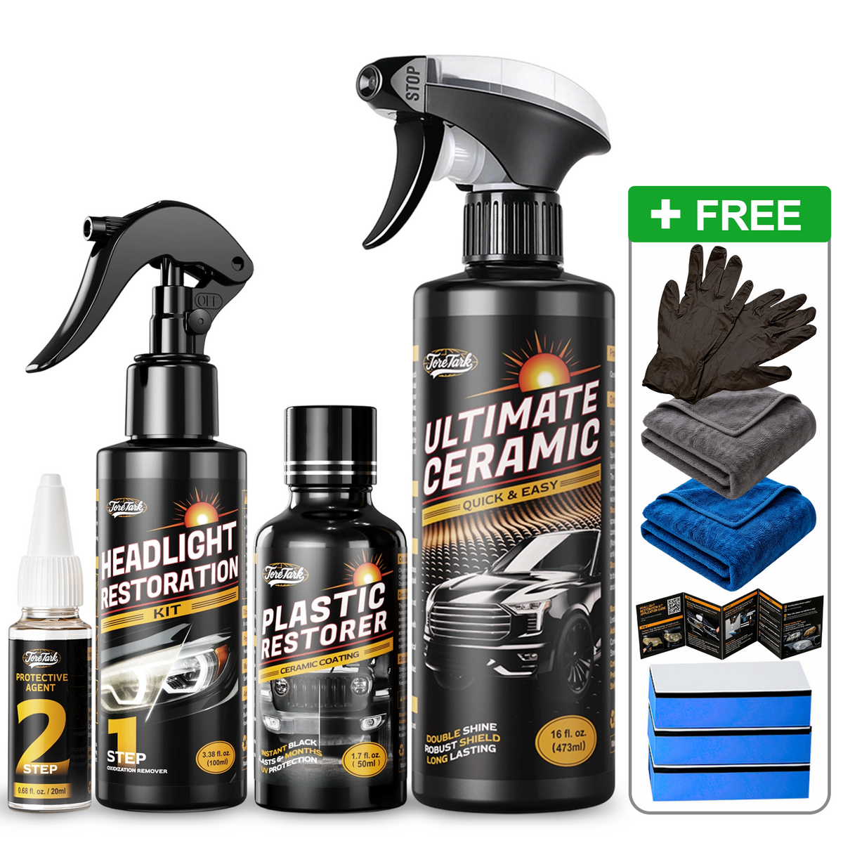 Toretark Headlight Restoration Kit Bundles