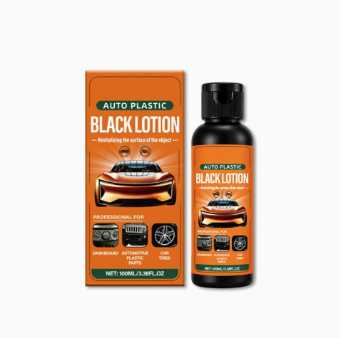 Black Automotive Plastic Restorer Kit with Sponge