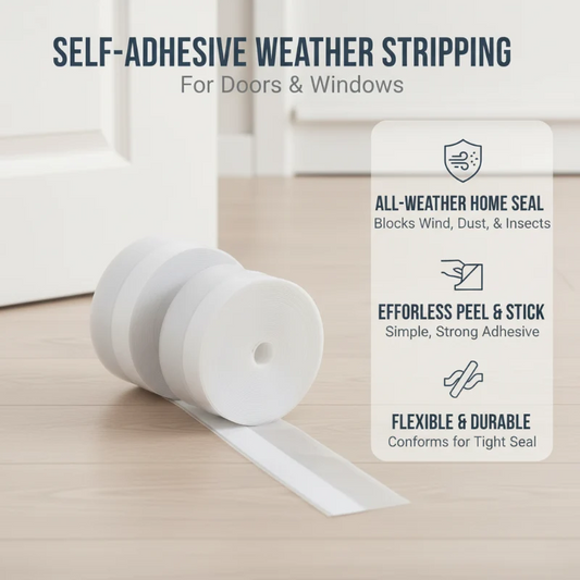 Self-Adhesive Weather Stripping – Wind-Proof, Insulates & Easy to Apply